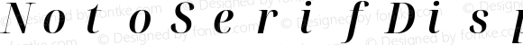 Noto Serif Display SemiCondensed SemiBold Italic Nerd Font Complete Mono