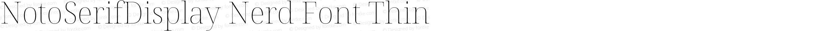 NotoSerifDisplay Nerd Font Thin