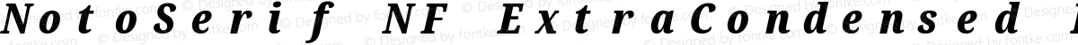 NotoSerif NF ExtraCondensed Black Italic
