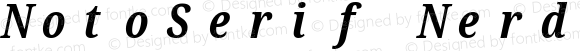 Noto Serif ExtraCondensed Bold Italic Nerd Font Complete Mono