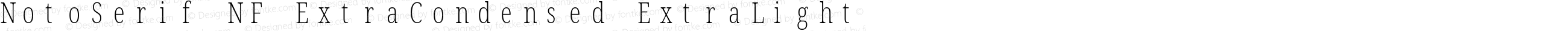 NotoSerif NF ExtraCondensed ExtraLight