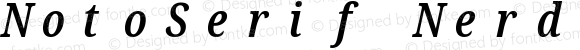 Noto Serif ExtraCondensed SemiBold Italic Nerd Font Complete Mono