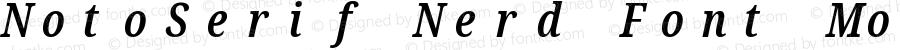 Noto Serif ExtraCondensed SemiBold Italic Nerd Font Complete Mono