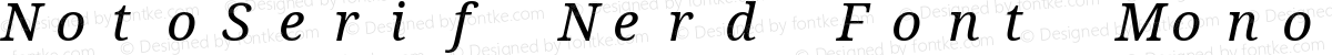 NotoSerif Nerd Font Mono Italic