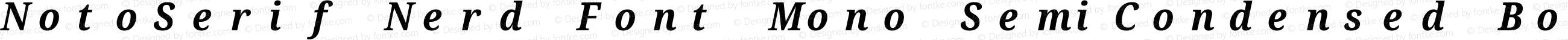 Noto Serif SemiCondensed Bold Italic Nerd Font Complete Mono