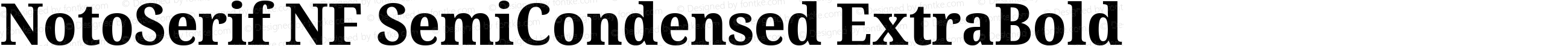 Noto Serif SemiCondensed ExtraBold Nerd Font Complete Windows Compatible