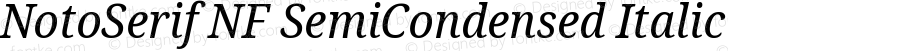 NotoSerif NF SemiCondensed Italic