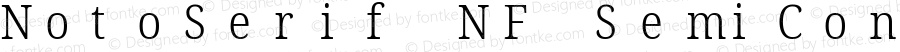 Noto Serif SemiCondensed Light Nerd Font Complete Mono Windows Compatible