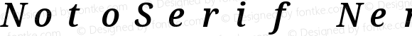 Noto Serif SemiCondensed SemiBold Italic Nerd Font Complete Mono
