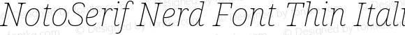 NotoSerif Nerd Font Thin Italic