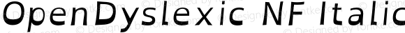 OpenDyslexic Italic Nerd Font Complete Windows Compatible