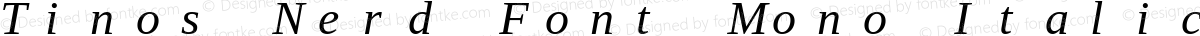 Tinos Nerd Font Mono Italic
