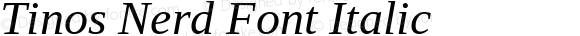 Tinos Nerd Font Italic