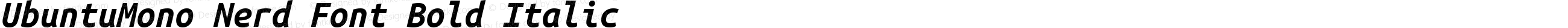 UbuntuMono Nerd Font Bold Italic