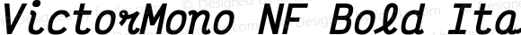 Victor Mono Bold Italic Nerd Font Complete Mono Windows Compatible