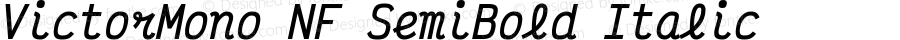 VictorMono NF SemiBold Italic