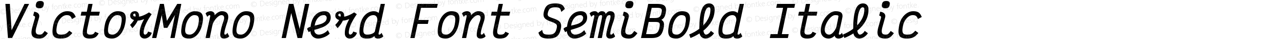 VictorMono Nerd Font SemiBold Italic