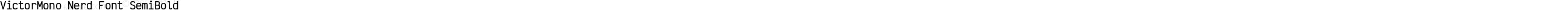 VictorMono Nerd Font SemiBold