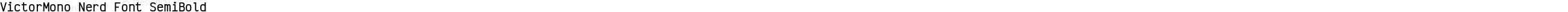 VictorMono Nerd Font SemiBold