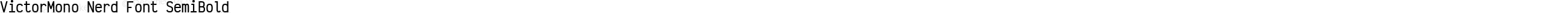 VictorMono Nerd Font SemiBold