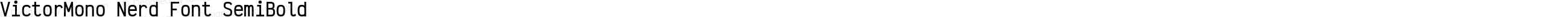 VictorMono Nerd Font SemiBold