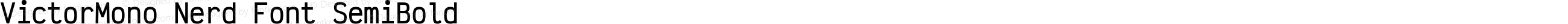 VictorMono Nerd Font SemiBold