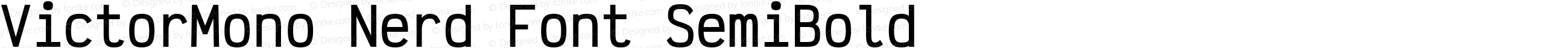 VictorMono Nerd Font SemiBold