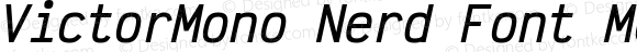 VictorMono Nerd Font Mono SemiBold Oblique