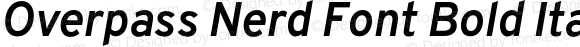 Overpass Bold Italic Nerd Font Complete