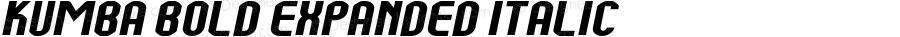 Kumba Bold Expanded Italic
