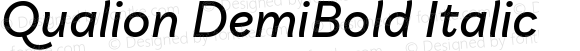 Qualion DemiBold Italic