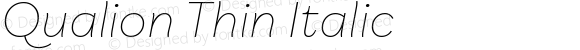 Qualion Thin Italic