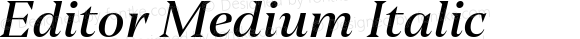 Editor Medium Italic