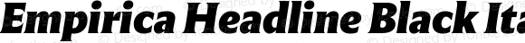 Empirica Headline Black Italic