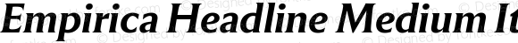 Empirica Headline Medium Italic