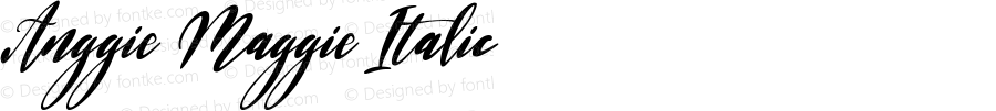 Anggie Maggie Italic Version 1.00;May 18, 2020;FontCreator 11.5.0.2430 64-bit