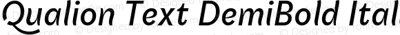 Qualion Text DemiBold Italic