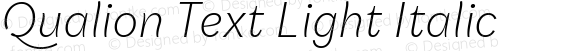 Qualion Text Light Italic