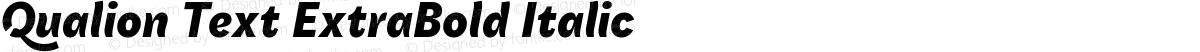 Qualion Text ExtraBold Italic