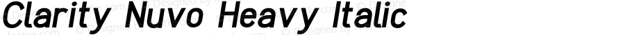 Clarity Nuvo Heavy Italic