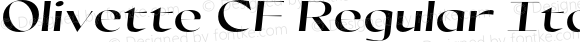 Olivette CF Regular Italic