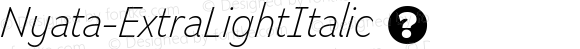 Nyata-ExtraLightItalic ☞