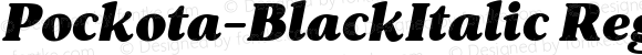 Pockota-BlackItalic Regular