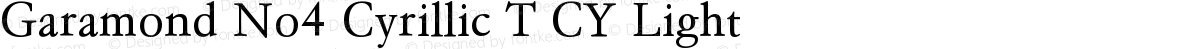 Garamond No4 Cyrillic T CY Light