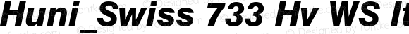 Huni_Swiss 733 Hv WS Italic Regular 1.0, Rev. 1.65  1997.06.10