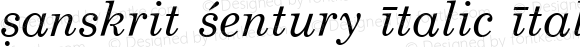 Sanskrit Century Italic Italic