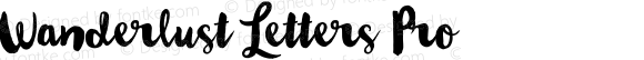 Wanderlust Letters Pro