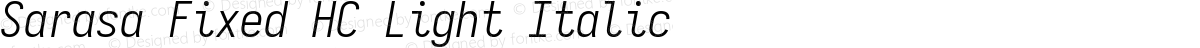 Sarasa Fixed HC Light Italic