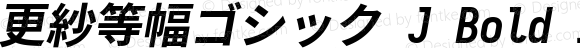 更紗等幅ゴシック J Bold Italic