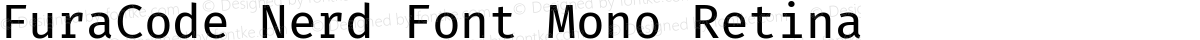 FuraCode Nerd Font Mono Retina